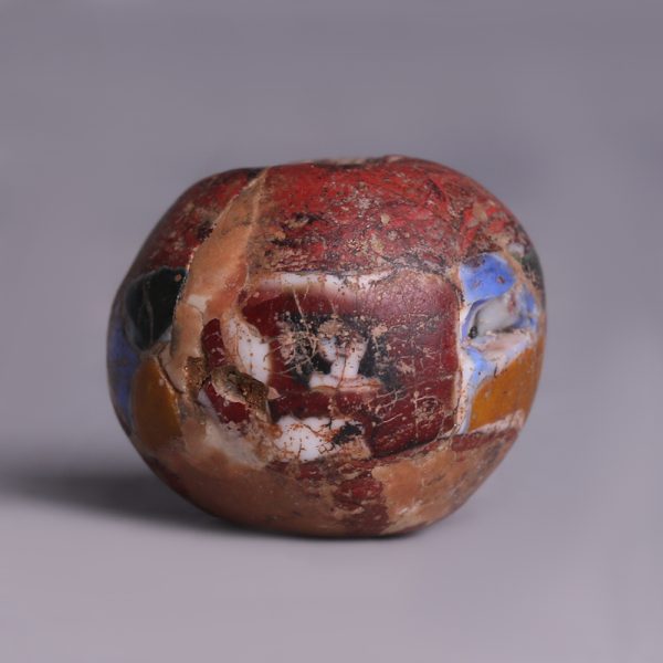 Romano-Egyptian Glass Bead with Faces