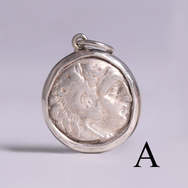 selection of alexander the great silver drachm pendants a
