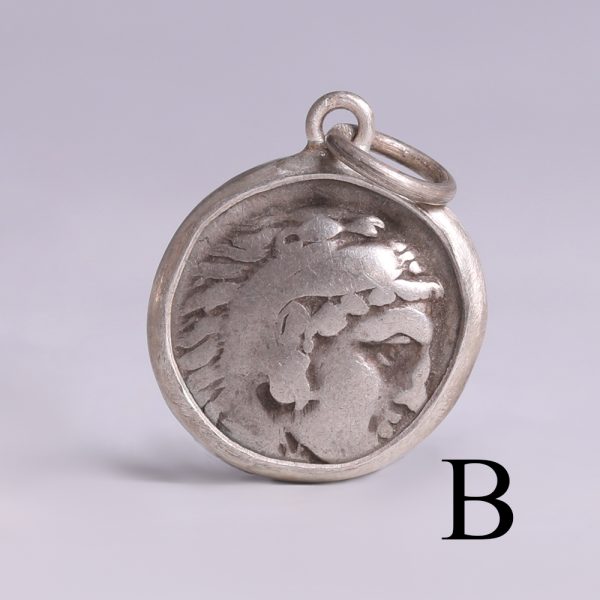 selection of alexander the great silver drachm pendants b