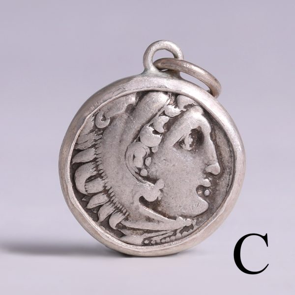 selection of alexander the great silver drachm pendants c