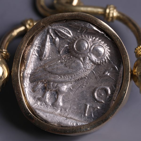 Greek Athenian Silver Tetradrachm Pendant