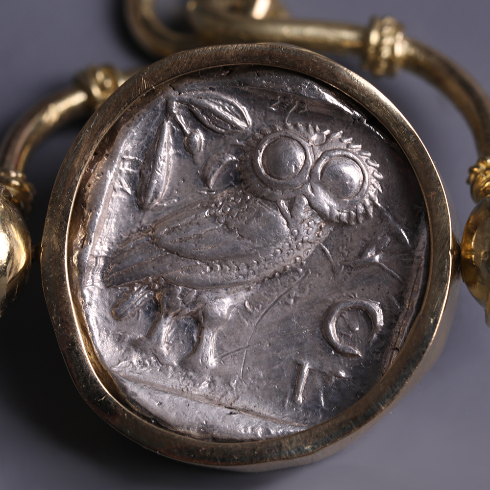 Greek Athenian Silver Tetradrachm Pendant Greek Athenian Silver Tetradrachm Pendant