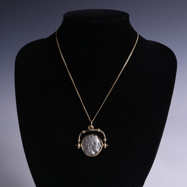 Greek Athenian Silver Tetradrachm Pendant