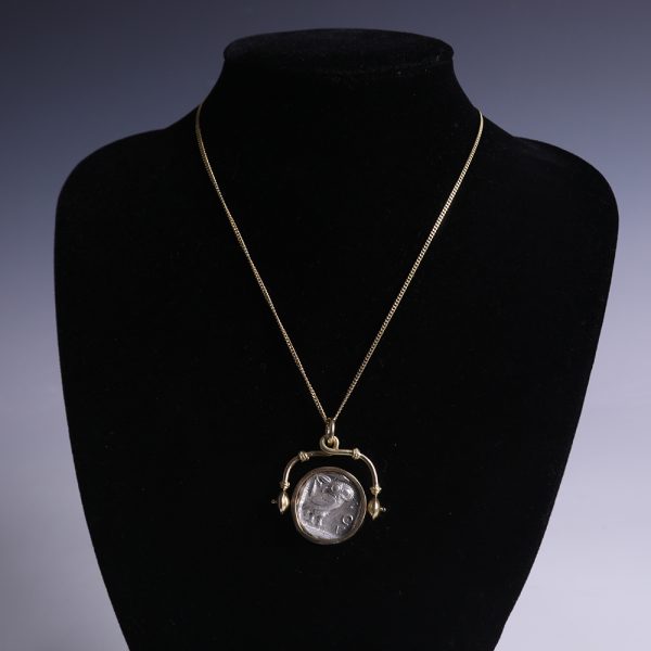 Greek Athenian Silver Tetradrachm Pendant