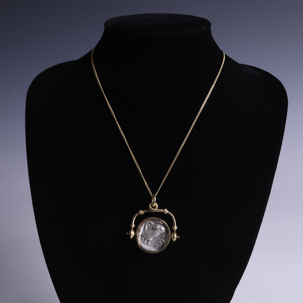 Greek Athenian Silver Tetradrachm Pendant Greek Athenian Silver Tetradrachm Pendant