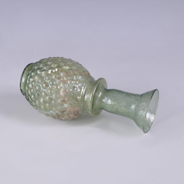 Ancient Roman Green Glass Grape Flask