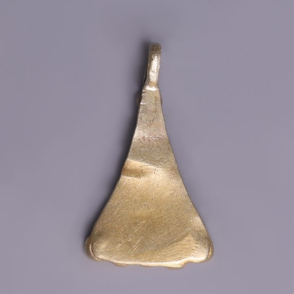 Western Asiatic Gold Triangular Pendant