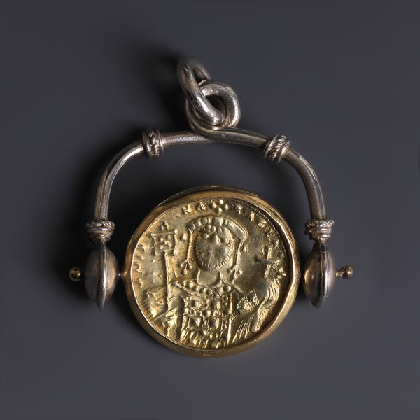 Byzantine Gold Histamenon Swivel Pendant