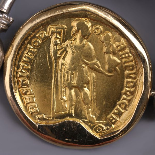 Roman Gold Solidus Swivel Pendant of Valentinian I