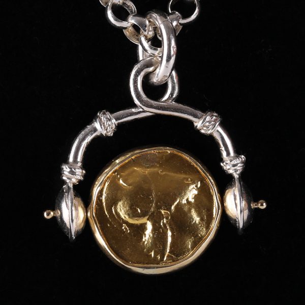 Ancient Greek Alexander the Great Gold Stater Swivel Pendant