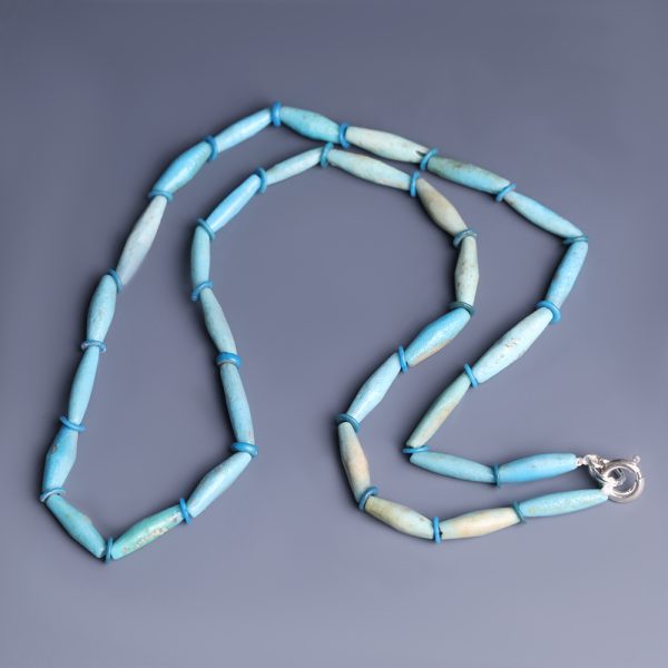 Egyptian Necklace with Blue Amarna Beads