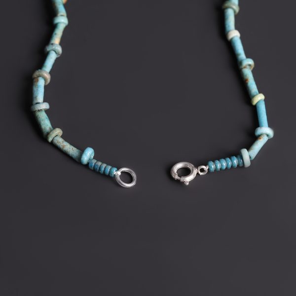 Egyptian Necklace with Faience Fruit Amulet