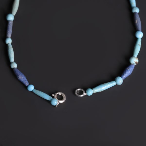 Egyptian Turquoise Necklace with Grape Amulet