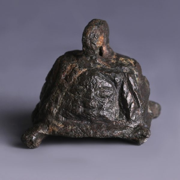 Near Eastern Bronze Bifacial Pendant with Faces