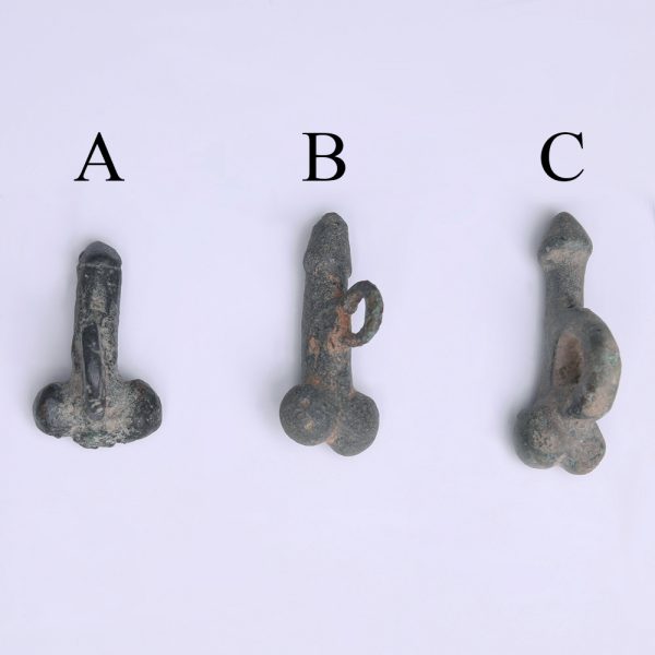 Selection of Roman Bronze Phallic Amulets