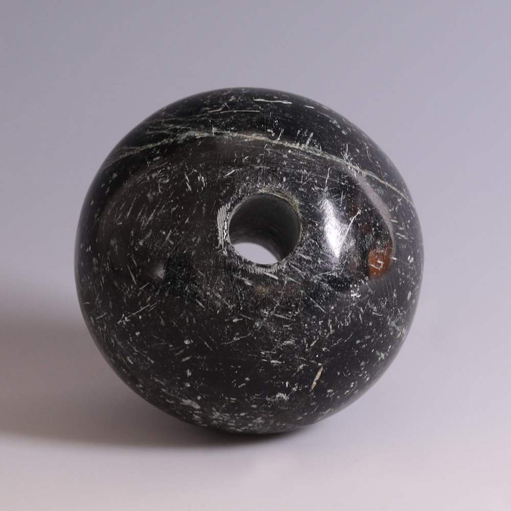 Western Asiatic Black Limestone Macehead Western Asiatic Black Limestone Macehead