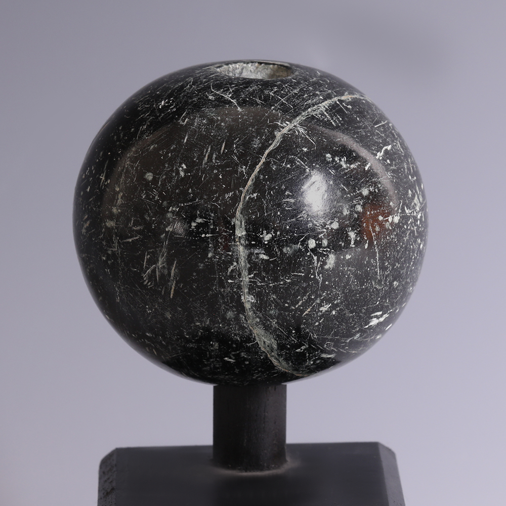 Western Asiatic Black Limestone Macehead Western Asiatic Black Limestone Macehead