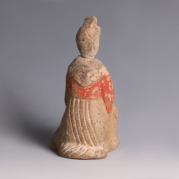 Han Dynasty Terracotta Figurine Holding an Infant