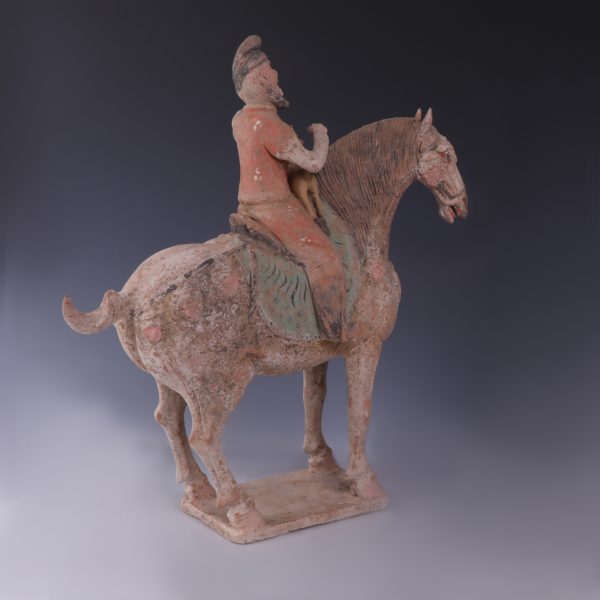 Chinese Tang Dynasty Horse with Hunter and Dog