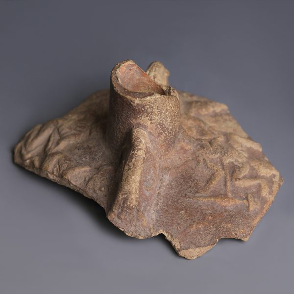 Roman Terracotta Jar Fragment with Erotic Scenes
