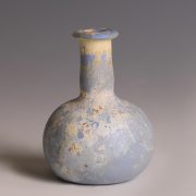 Ancient Roman Opaque Blue Glass Flask