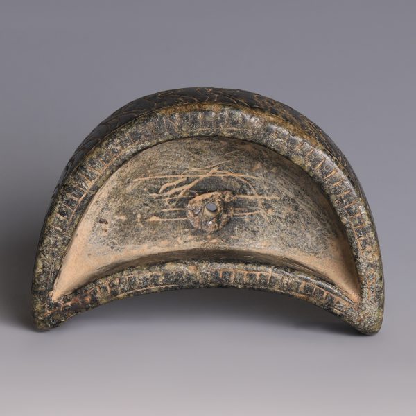 Elamite Steatite Crescent Shape Vessel