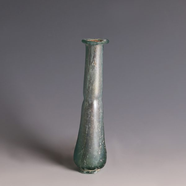 Ancient Roman Turquoise Glass Unguentarium