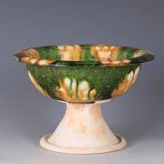Tang Dynasty Sancai-Glazed Tazza Bowl