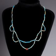 Egyptian Faience and Jasper Necklace
