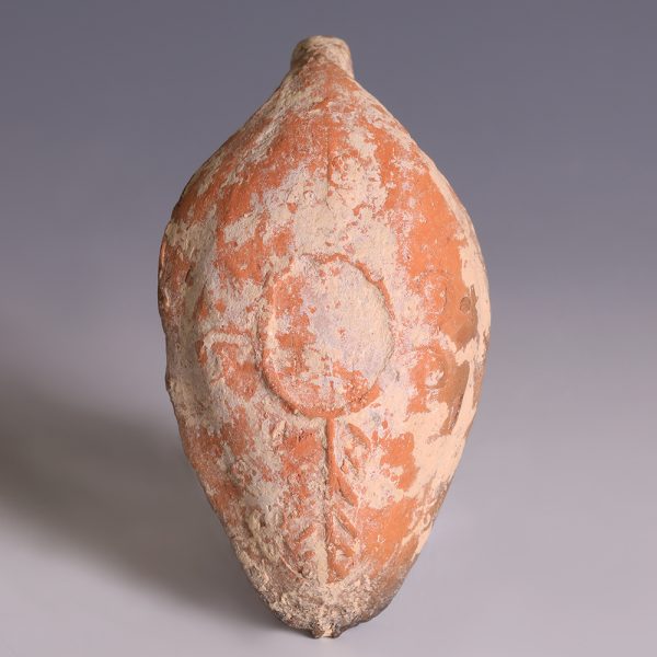 Holy Land Terracotta Oil Lamp from the Byzantine Period
