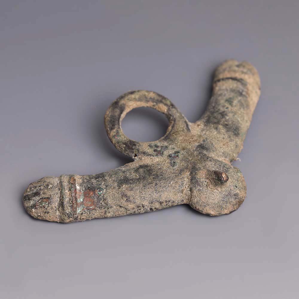 Roman Bronze Phallic Amulet Roman Bronze Phallic Amulet