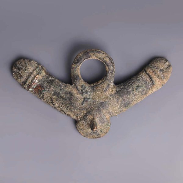 Roman Bronze Phallic Amulet