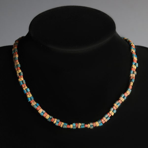 Egyptian Polychrome Faience Beaded Short Necklace