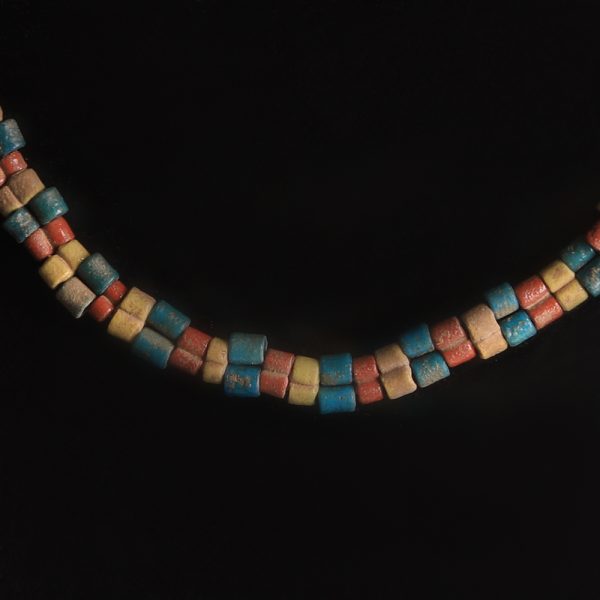 Egyptian Polychrome Faience Beaded Short Necklace