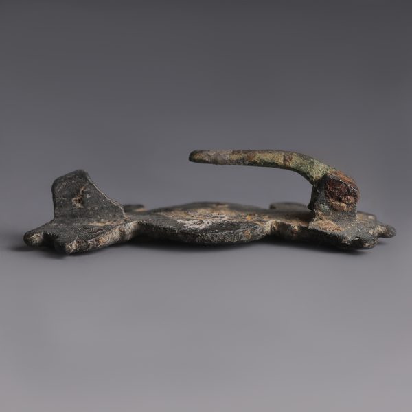 Roman Bronze Plate Brooch with Cupids