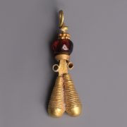 Western Asiatic Gold and Garnet Pendant