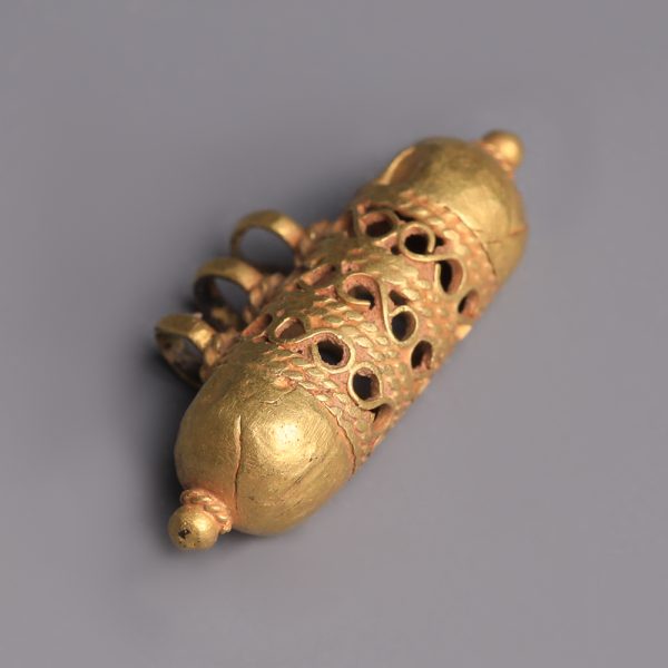 Western Asiatic Gold Pendant with Openwork Design