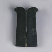 Ancient Egyptian Polished Obsidian Double Plumes Amulet