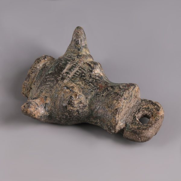 Ancient Roman Bronze Bull Head Appliqué