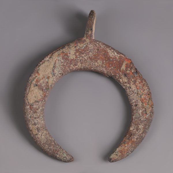 Ancient Roman Bronze Lunar Amulet