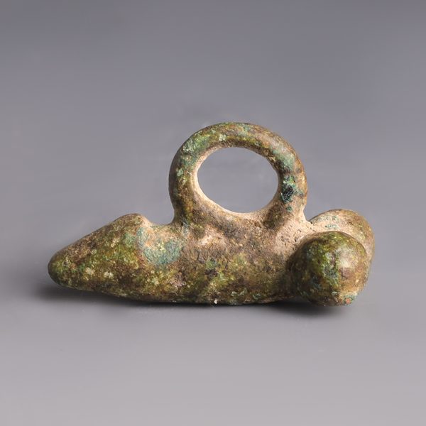 Ancient Roman Bronze Phallic Amulet