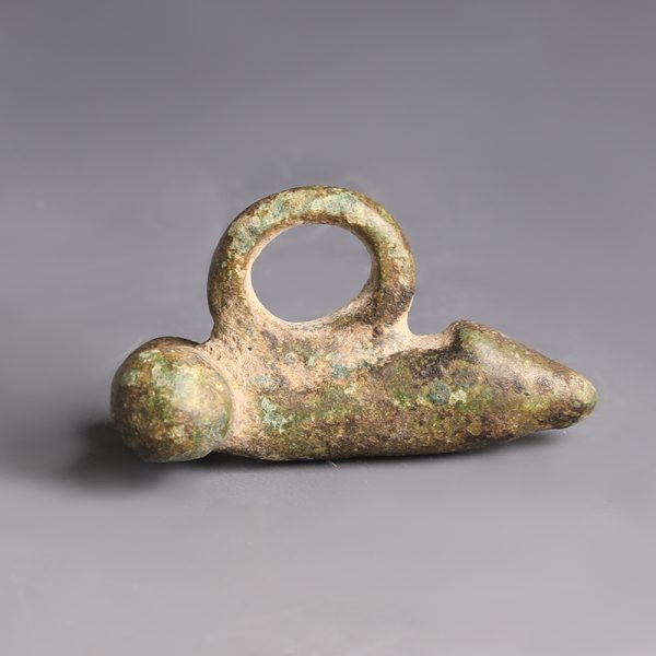 Ancient Roman Bronze Phallic Amulet