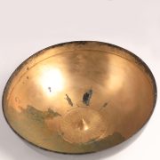 Assyrian Bronze Bowl with an Engraved Rosette