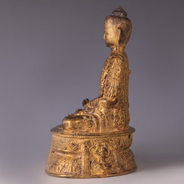 Sino-Tibetan Gilt Bronze Buddha Figure