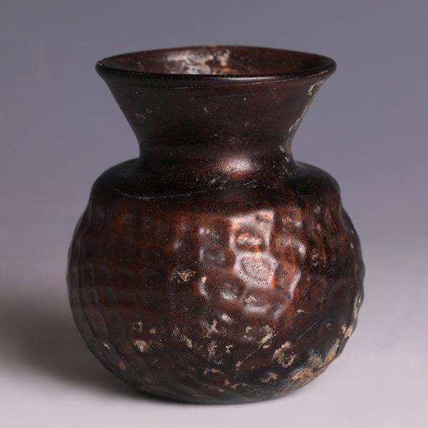 Byzantine Aubergine Glass Jar