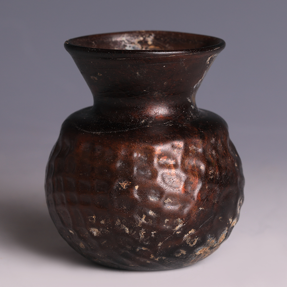 Byzantine Aubergine Glass Jar Byzantine Aubergine Glass Jar