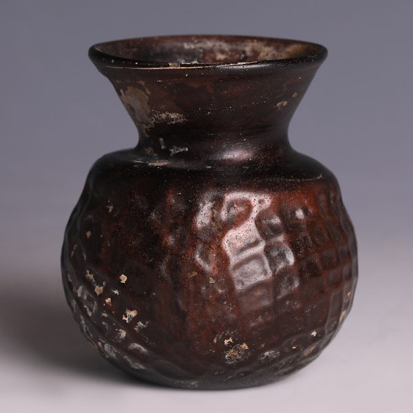 Byzantine Aubergine Glass Jar