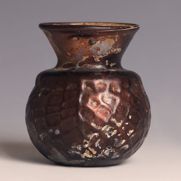 Byzantine Aubergine Glass Jar