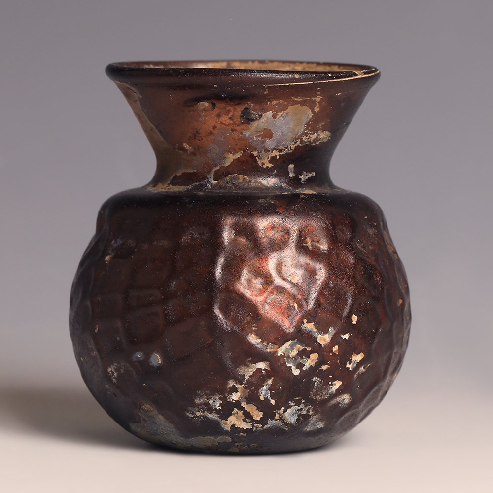 Byzantine Aubergine Glass Jar Byzantine Aubergine Glass Jar