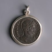 Roman Licinius I Ae Follis Pendant with Silver Frame